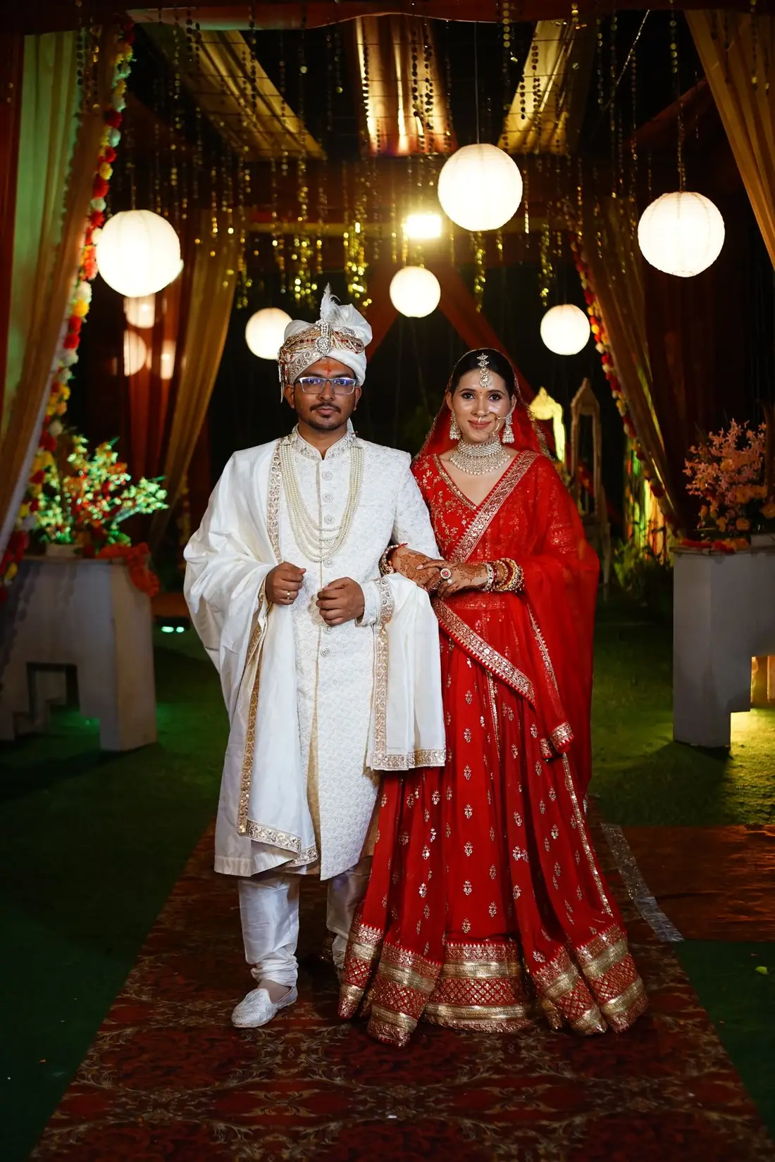 The flower-decked mandap where both families gave their blessings