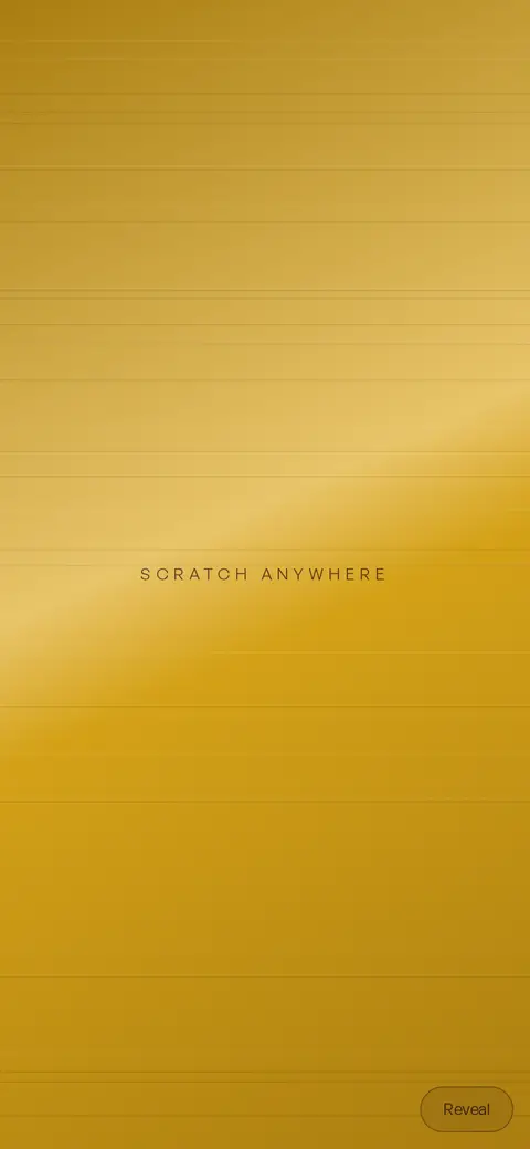 Live preview of the Scratch Card Gold demo as guests see it on a phone
