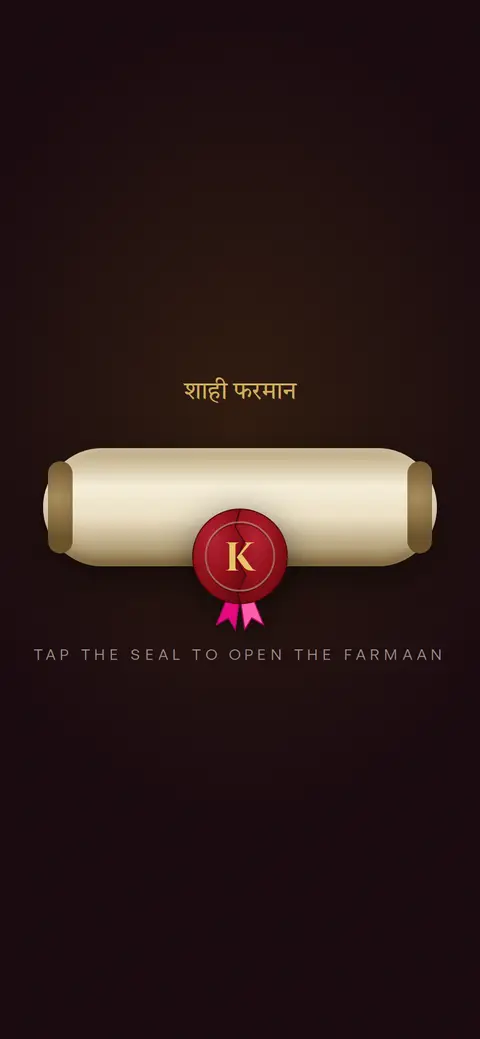 Live preview of the Shahi Farmaan demo as guests see it on a phone